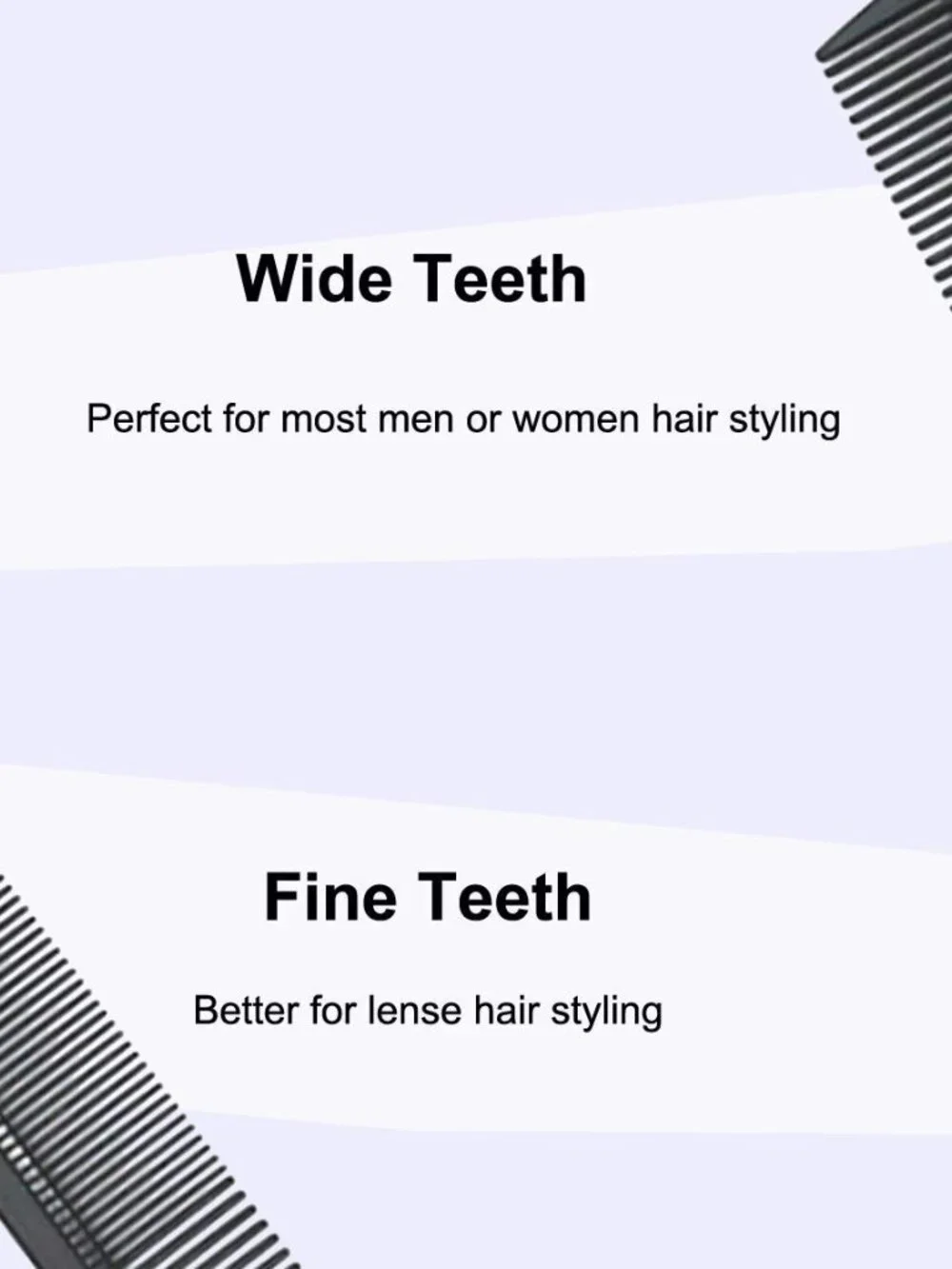 3 Pack Carbon Fiber Cutting Comb - Professional 8.15' Styling Comb for All Hair
